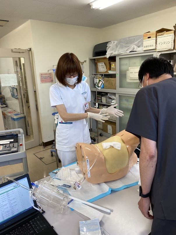 胸腔ドレーンの抜去 手技練習